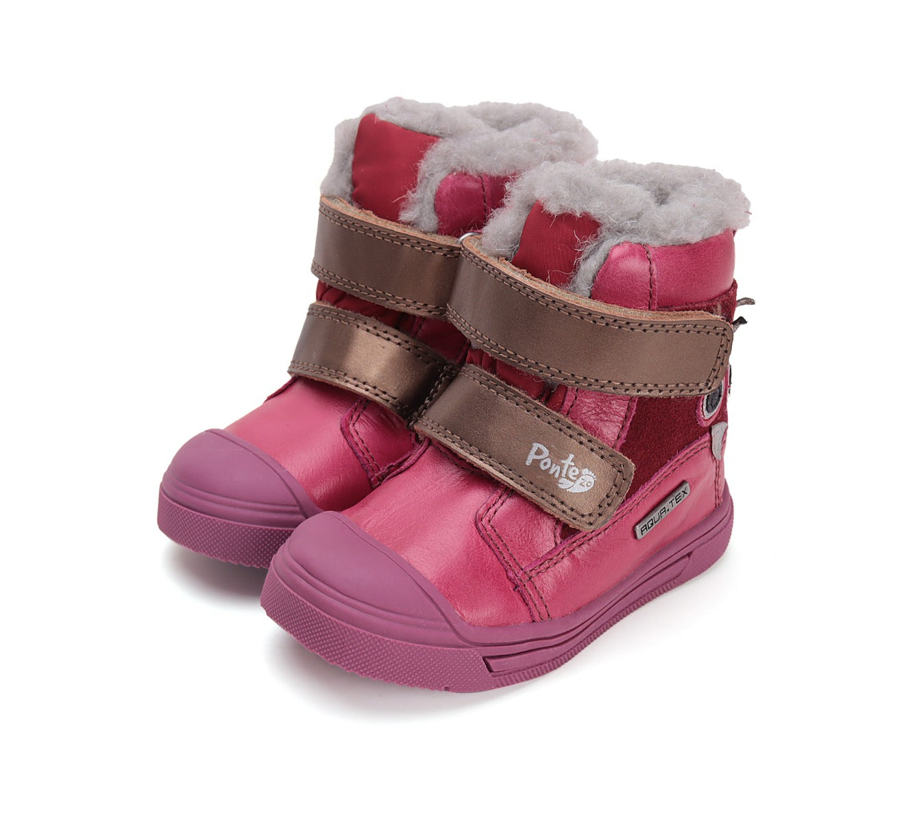 D.D.Step ghete fete imblanite Ponte20 supinati 28-33 Dark Pink  cu bufnita Imagine principală a produsului