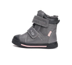 D.D.Step ghete fete imblanite Ponte20 supinati AQUA-TEX 22-27 Dark Grey cu roz