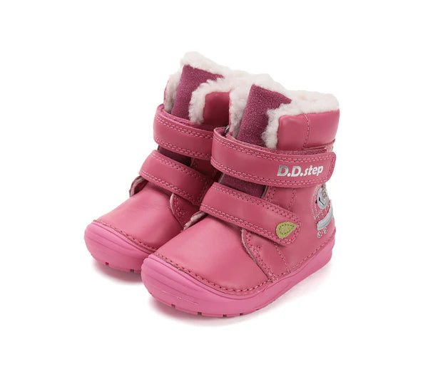 D.D.Step ghete fete imblanite 20-25 Dark Pink cu pasare in colivie Imagine principală a produsului