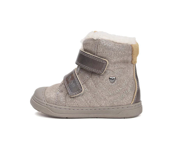 D.D.Step ghete fete imblanite Ponte20 supinati 22-27 Grey cu inimioara