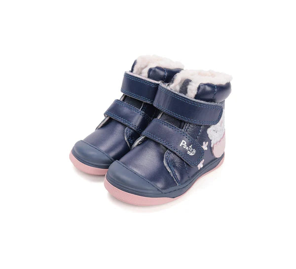 D.D.Step ghete fete imblanite Ponte20 supinati 22-27 Royal Blue cu soricel