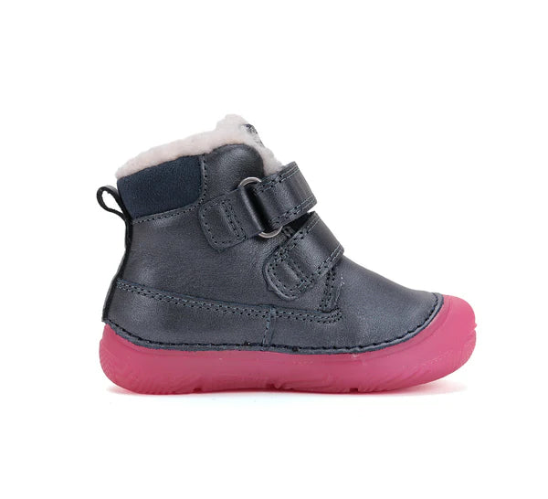 D.D.Step ghete fete imblanite cu talpa fluorescenta 20-25 Royal blue cu pasarele