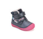 D.D.Step ghete fete imblanite cu talpa fluorescenta 26-31 Royal Blue cu pasarele