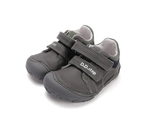 D.D.Step pantofi baieti Barefoot 20-25 Khaki cu gri Imagine principală a produsului