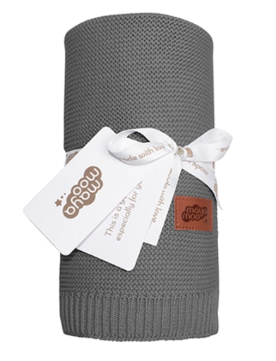 Detexpol patura MayaMoo cu bambus 80x100 cm Dark Grey