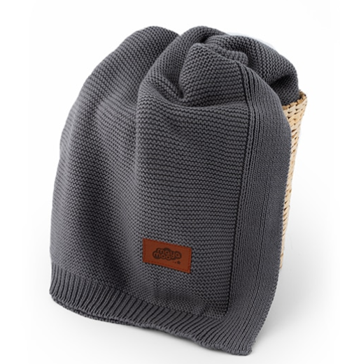 Detexpol patura MayaMoo cu bambus 80x100 cm Dark Grey