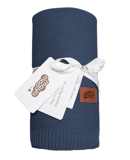 Detexpol patura MayaMoo cu bambus 80x100 cm Denim