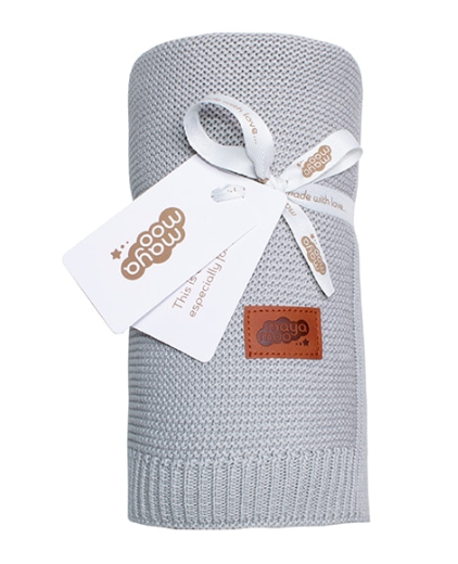 Detexpol patura MayaMoo cu bambus 80x100 cm Grey
