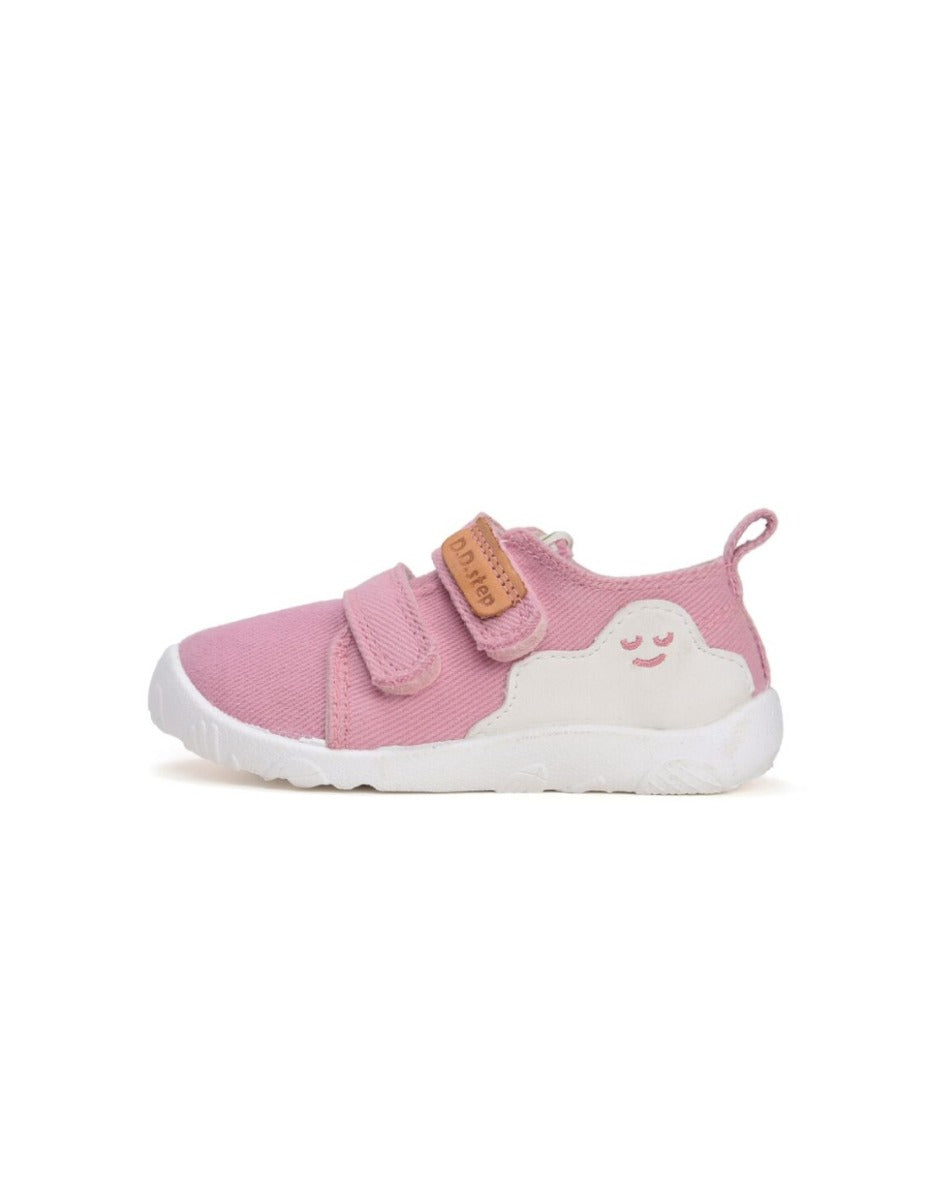 D.D.Step pantofi fete Barefoot de interior 26-31 Pink cu norisor