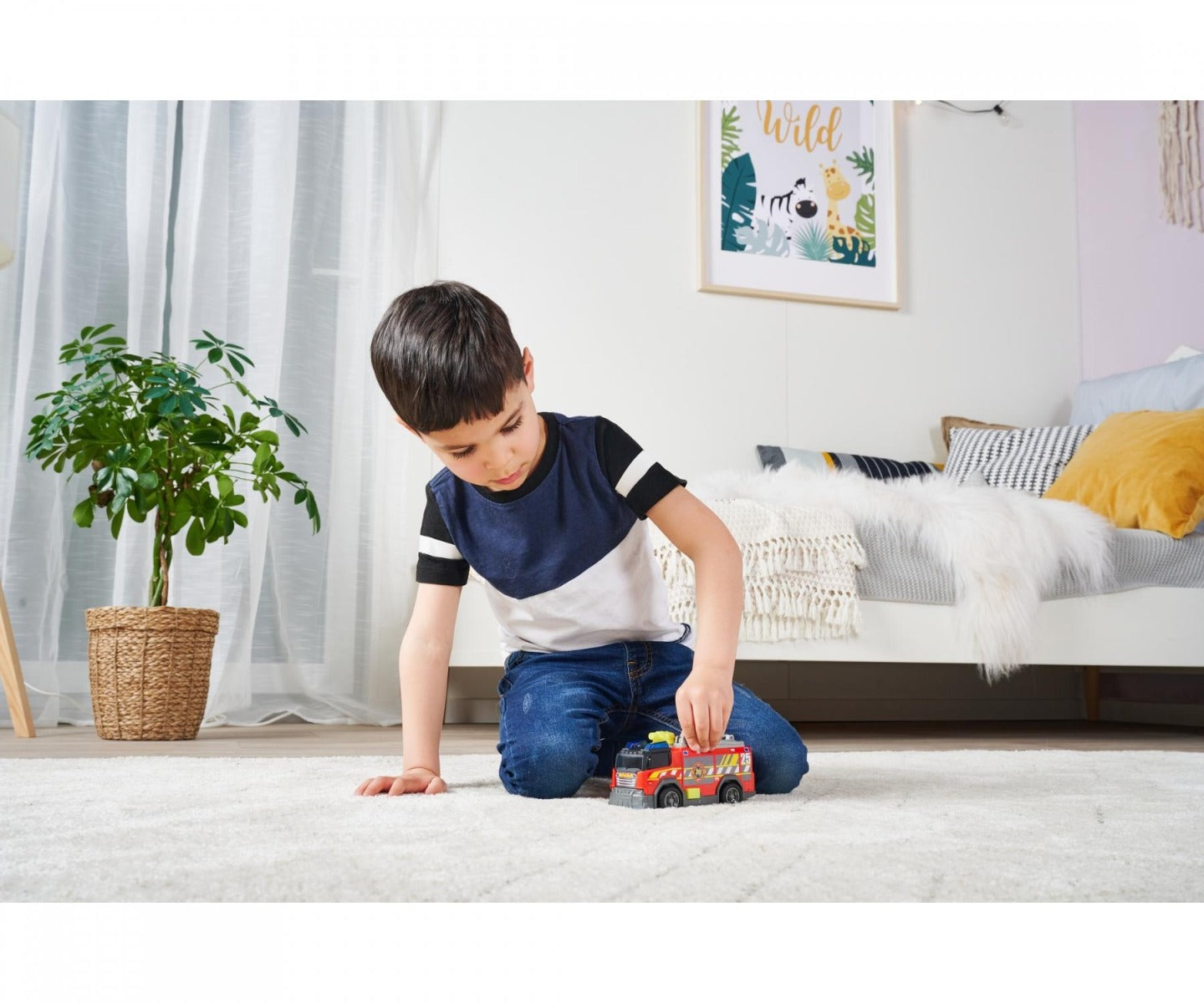 Dickie masina de pompireri 15 cm cu sunete si lumini 3 ani+