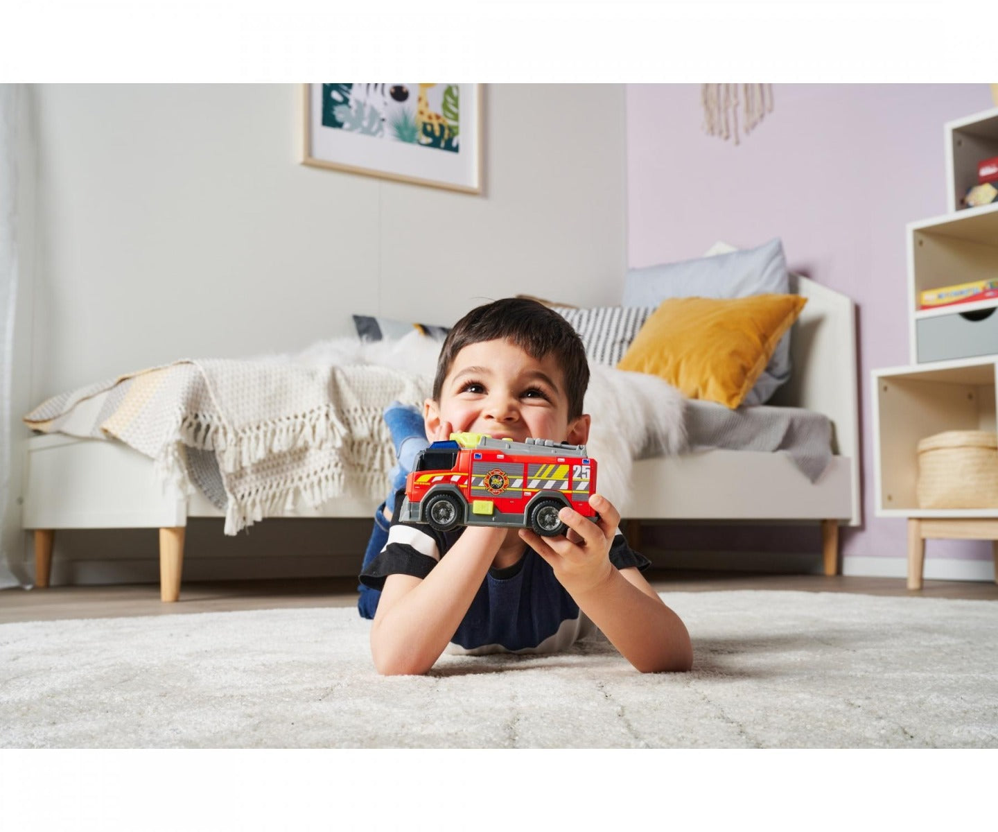 Dickie masina de pompireri 15 cm cu sunete si lumini 3 ani+