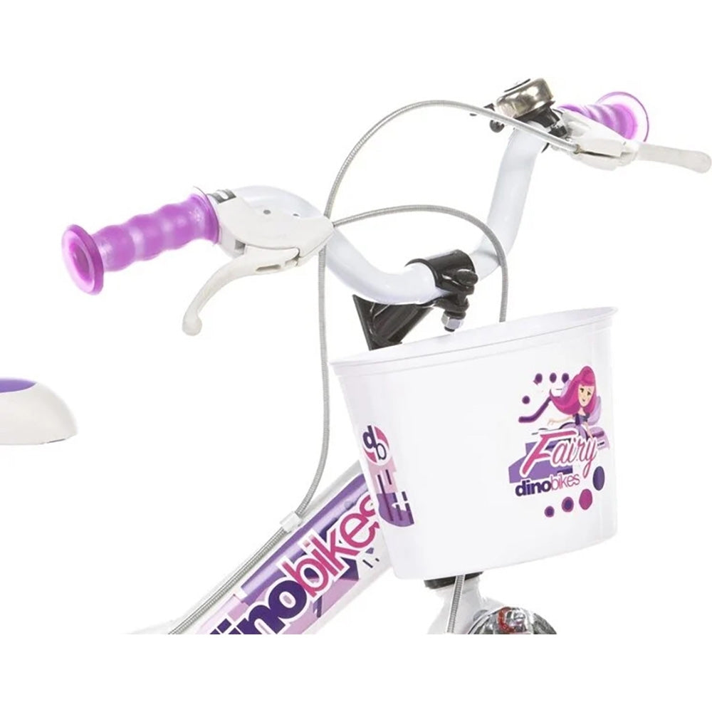 Dino Bikes bicicleta copii 12" pentru 3 ani+ Fairy alb Imagine secundară a produsului