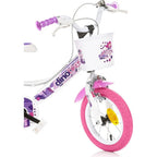 Dino Bikes bicicleta copii 12" pentru 3 ani+ Fairy alb