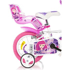 Dino Bikes bicicleta copii 12" pentru 3 ani+ Fairy alb