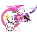 Dino Bikes bicicleta copii 12" pentru 3 ani+ Fairy alb