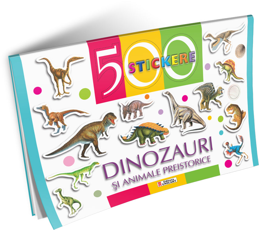 Unicart 500 de Stickere pentru 3-5 ani Dinozauri