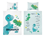 Disney Detexpol lenjerie de pat 2 piese 100x135 cm 0m+, Dino turquise