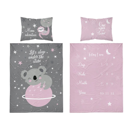 Disney Detexpol lenjerie de pat 2 piese 100x135 cm 0m+, Koala cu roz