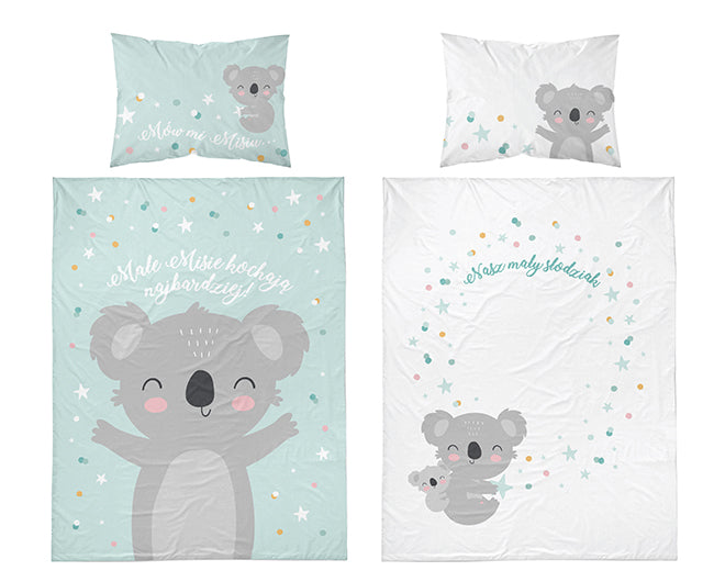 Disney Detexpol lenjerie de pat 2 piese 100x135 cm 0m+, Koala mint