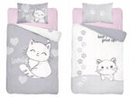 Disney Detexpol lenjerie de pat 2 piese 100x135 cm 0m+, Pisica cu gri