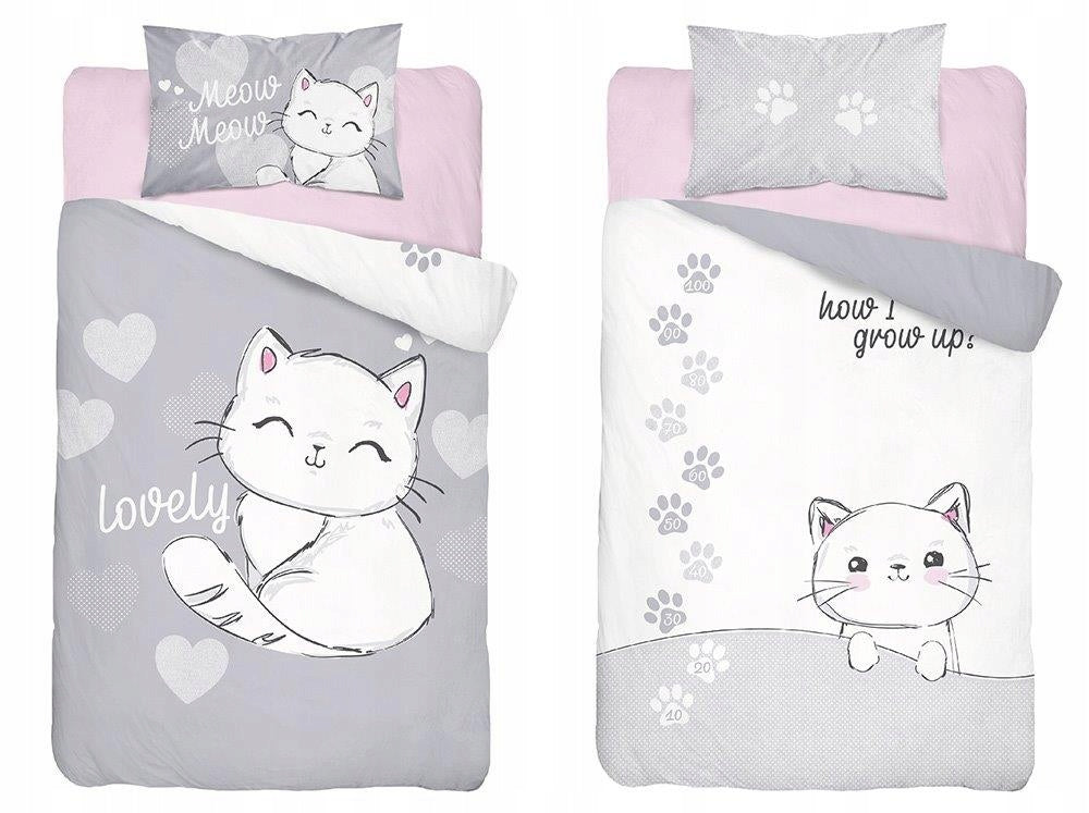 Disney Detexpol lenjerie de pat 2 piese 100x135 cm 0m+, Pisica cu gri