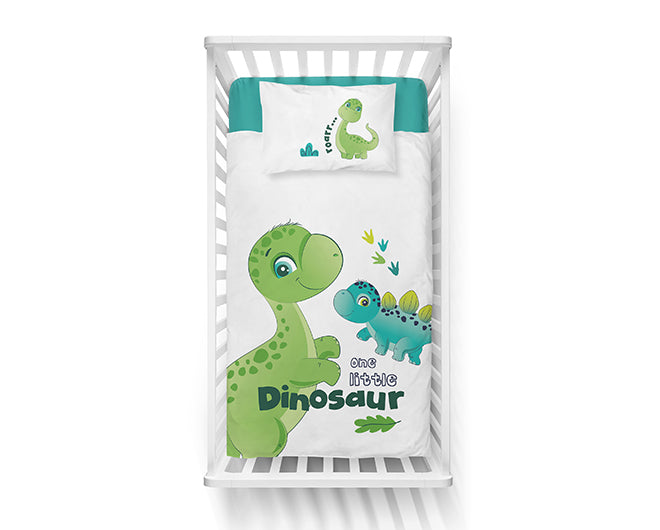 Disney Detexpol lenjerie de pat 2 piese 90x120 cm 0m+ Dino verde