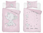 Disney Detexpol lenjerie de pat 2 piese 90x120 cm 0m+, Elefant cu roz