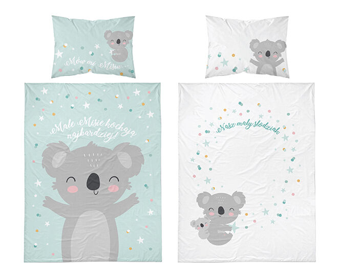 Disney Detexpol lenjerie de pat 2 piese 90x120 cm 0m+,Koala mint Imagine principală a produsului