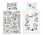 Disney Detexpol lenjerie de pat 2 piese 90x120 cm 0m+, Strazi si masini cu gri