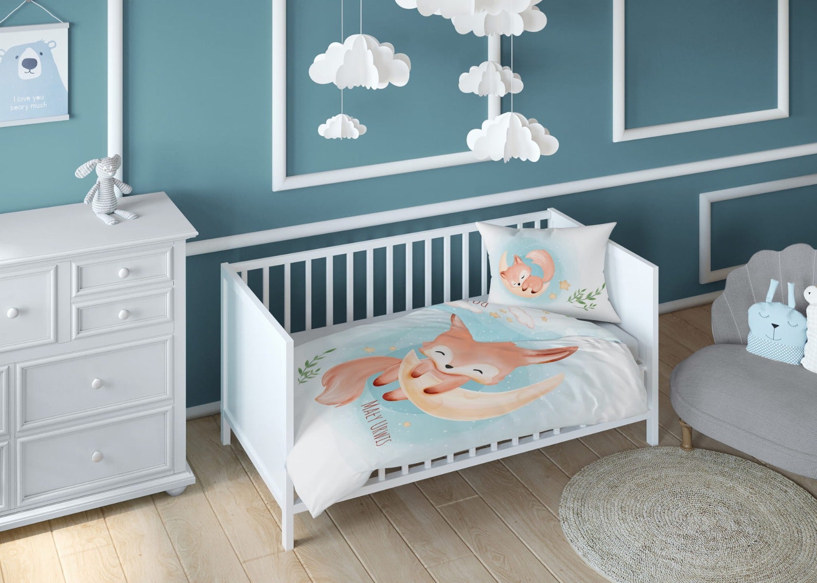 Disney Detexpol lenjerie de pat 2 piese 90x120 cm 0m+ Vulpe