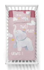 Disney Detexpol lenjerie de pat 2 piese Bamboo 100x135 cm 0m+ Elefant roz