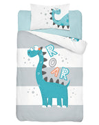 Disney Detexpol lenjerie de pat 2 piese Bamboo 90x120 cm 0m+ Dino Gri