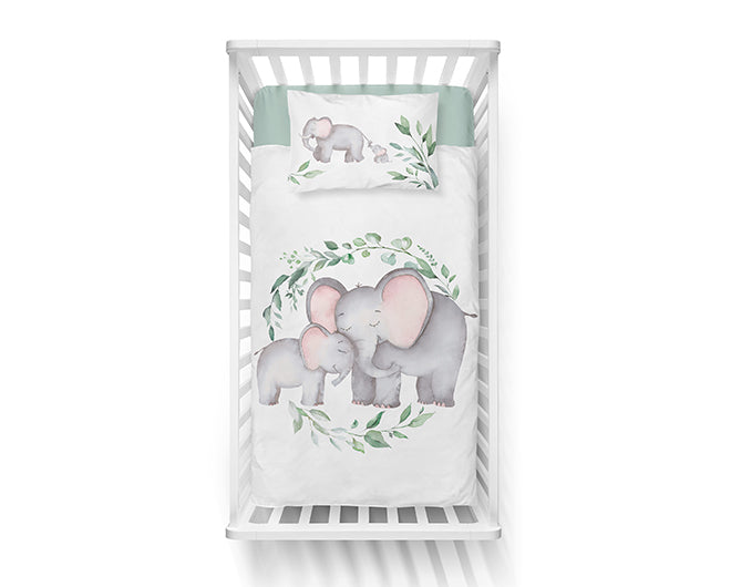 Disney Detexpol lenjerie de pat 2 piese Bamboo 90x120 cm 0m+ Elefant cu bebe