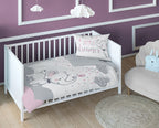 Disney Detexpol lenjerie de pat 2 piese Bamboo 90x120 cm 0m+ Elefant gri cu roz