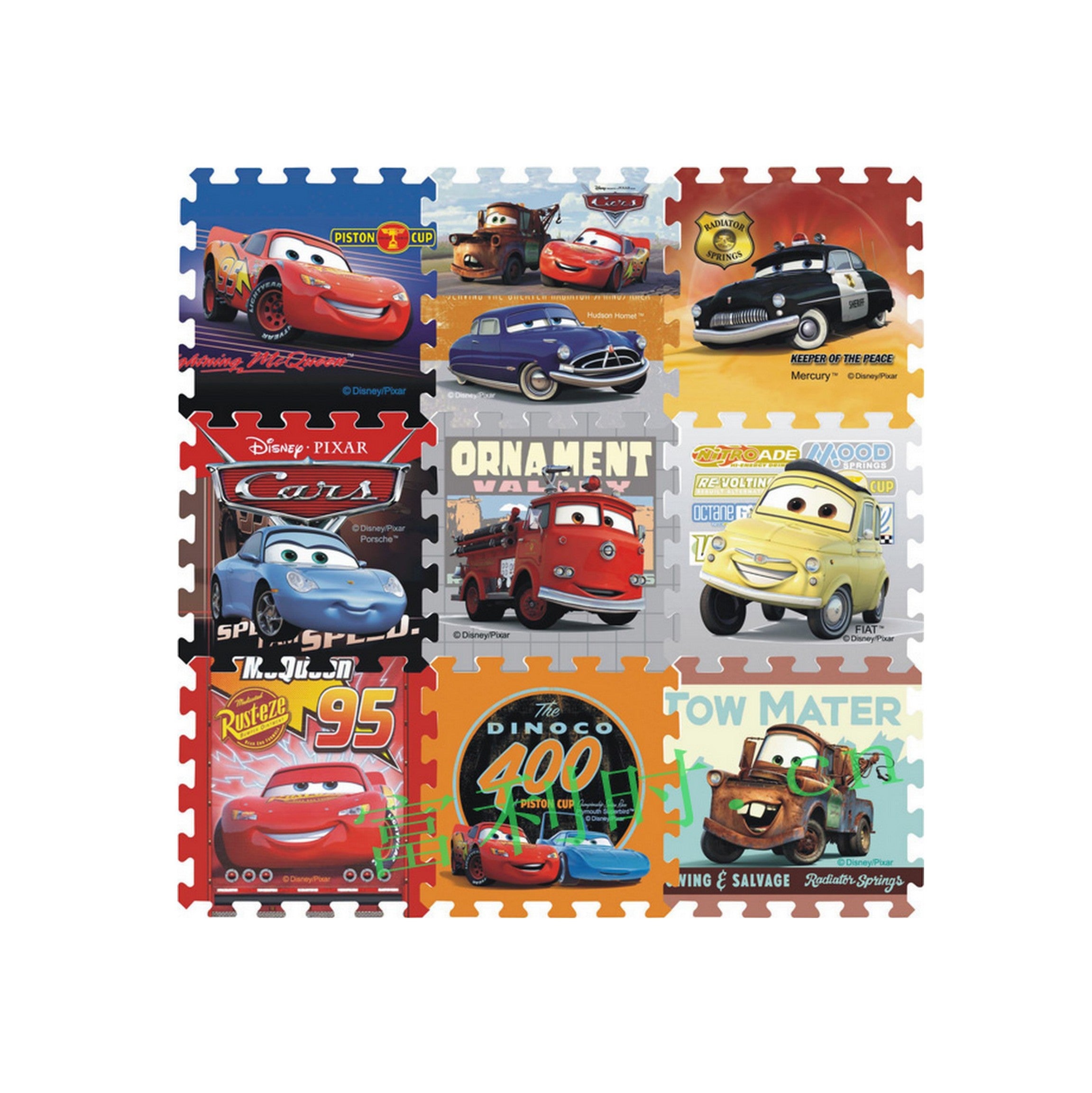 Disney covor de joaca tip puzzle 90x90 cm pentru 3 ani+, Cars  Imagine principală a produsului