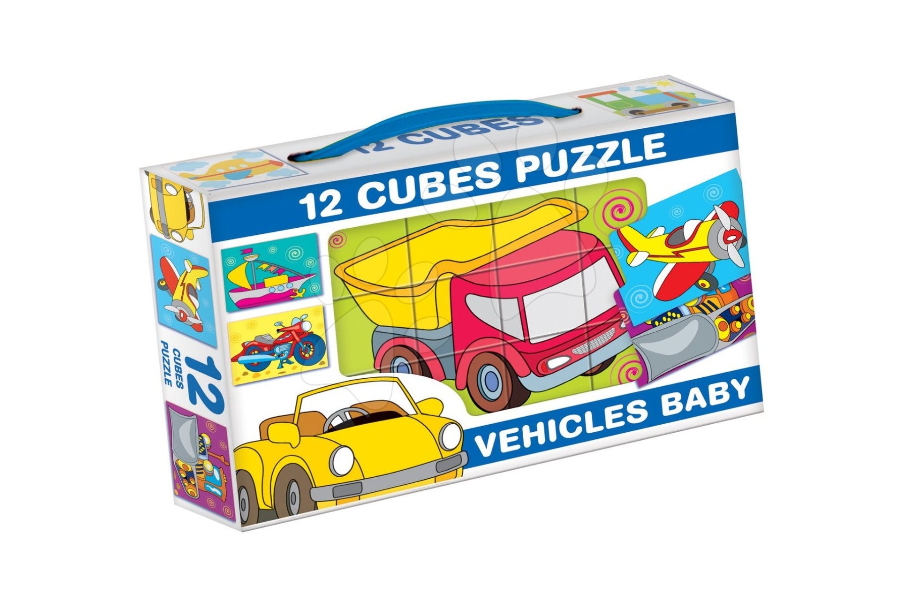 Dohany 12 cuburi cu povesti de tip puzzle 3 ani+ Vehicles Baby