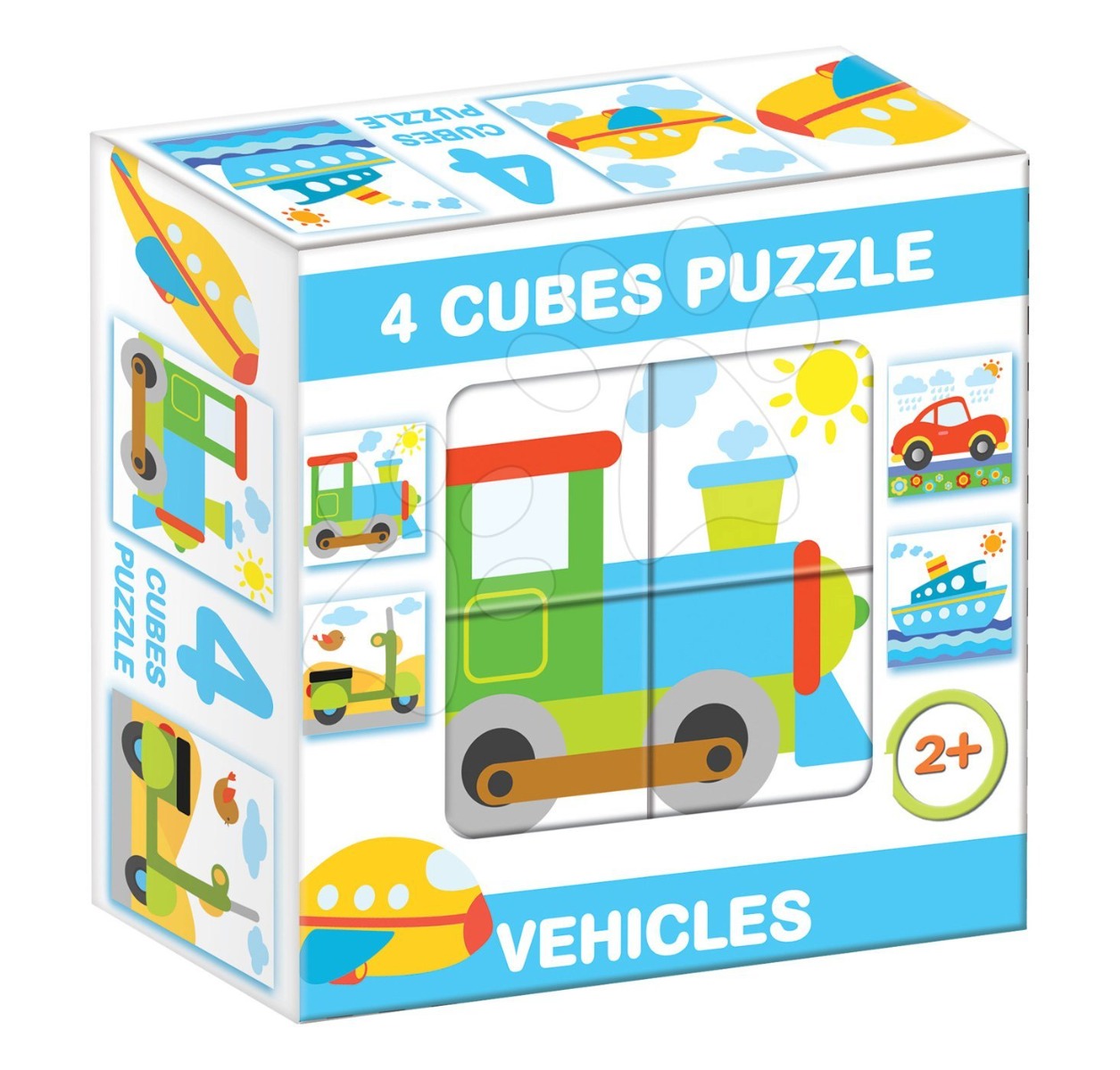 Dohany 4 cuburi cu povesti de tip puzzle 2 ani+ Vehicue