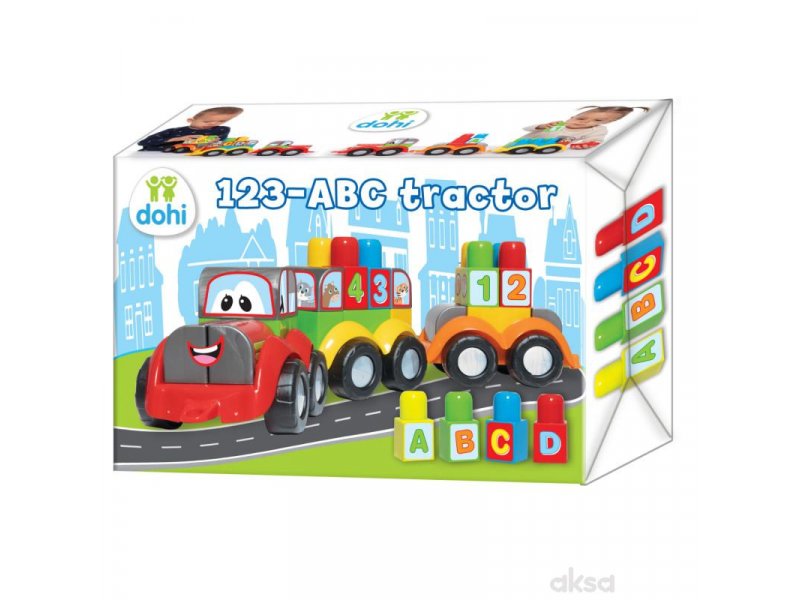 Dohany Joc de constructii 1-5 ani 123-ABC Tractor
