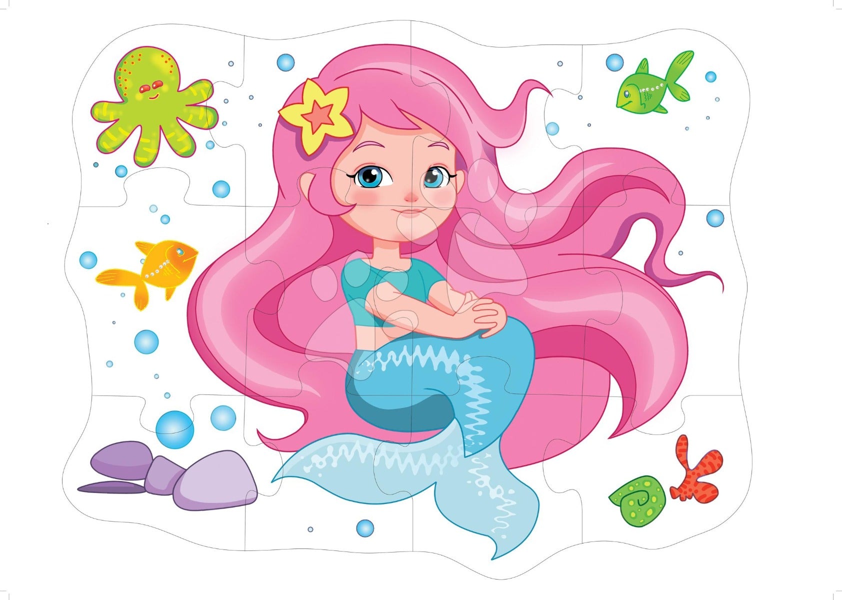 Dohany puzzle de podea gigant 2 ani+ Sirena