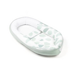 Doomoo Baby Nest din bumbac organic Cocoon 0m+ Leaves Aqua Green