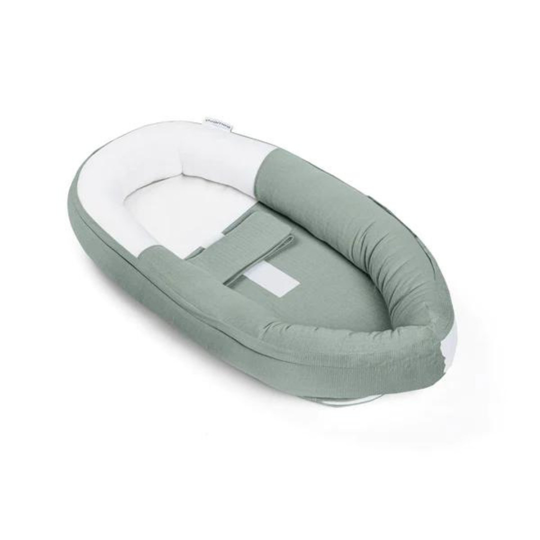 Doomoo Baby Nest din bumbac organic Cocoon 0m+ Tetra Jersey Green