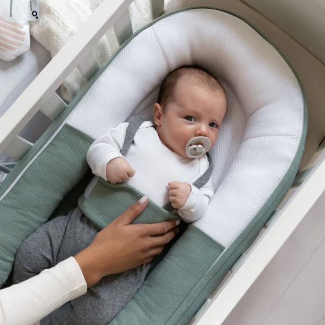 Doomoo Baby Nest din bumbac organic Cocoon 0m+ Tetra Jersey Green