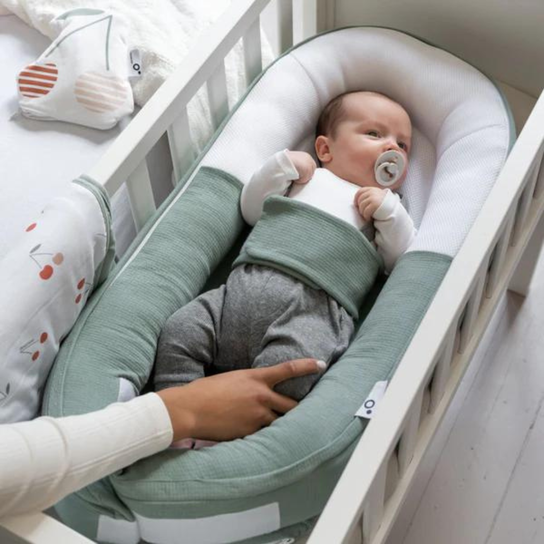 Doomoo Baby Nest din bumbac organic Cocoon 0m+ Tetra Jersey Green