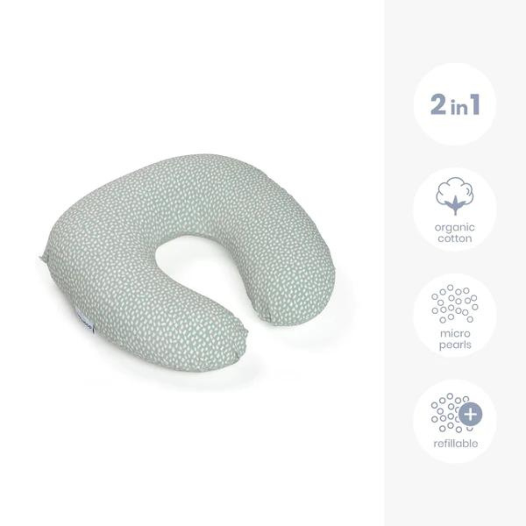 Doomoo perna pentru alaptat 2in1 Softy Cloudy kaki Imagine secundară a produsului
