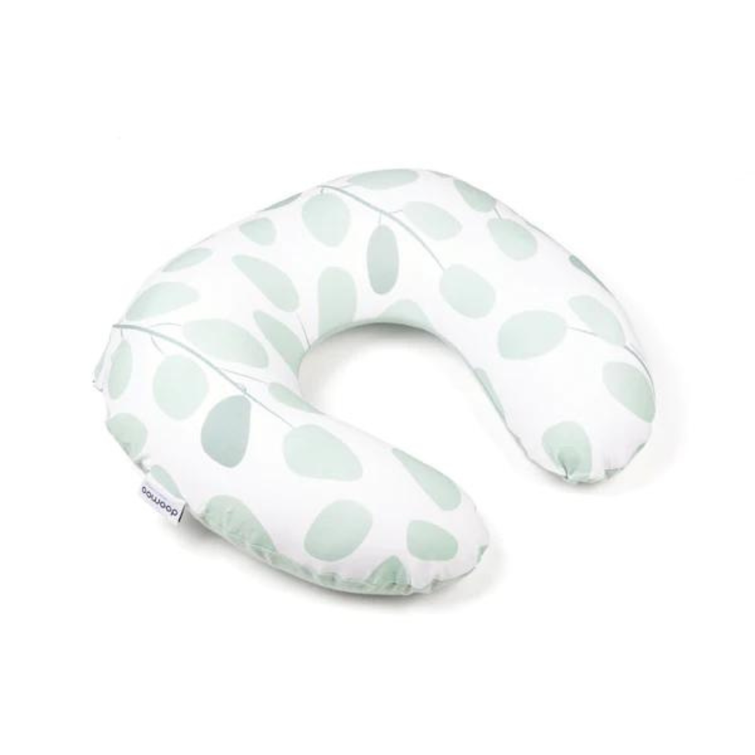 Doomoo perna pentru alaptat 2in1 Softy Leaves Aqua Green