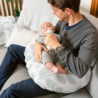 Doomoo perna pentru alaptat 2in1 Softy Leaves Aqua Green