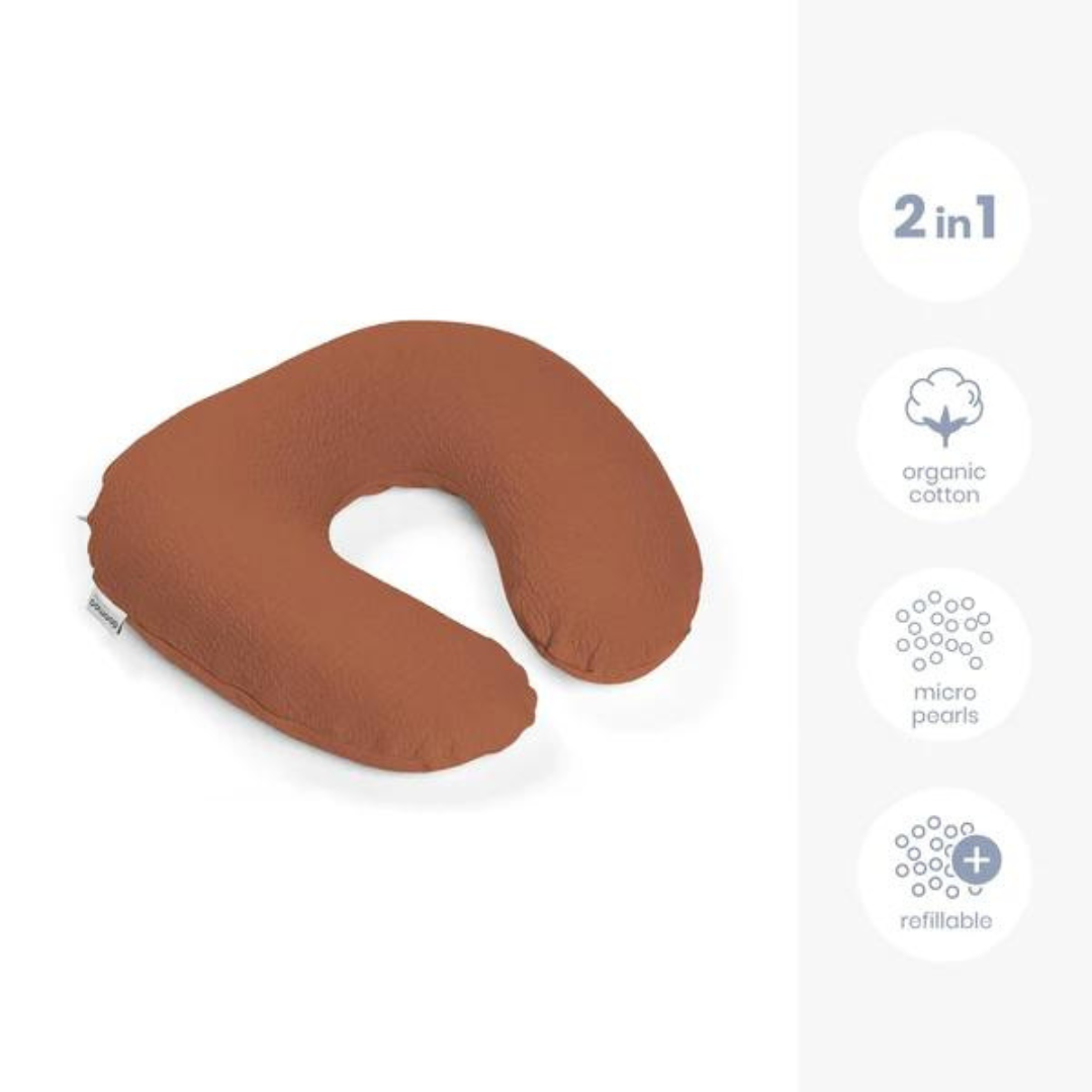 Doomoo perna pentru alaptat 2in1 Softy Tetra Jersay Terracotta Imagine secundară a produsului