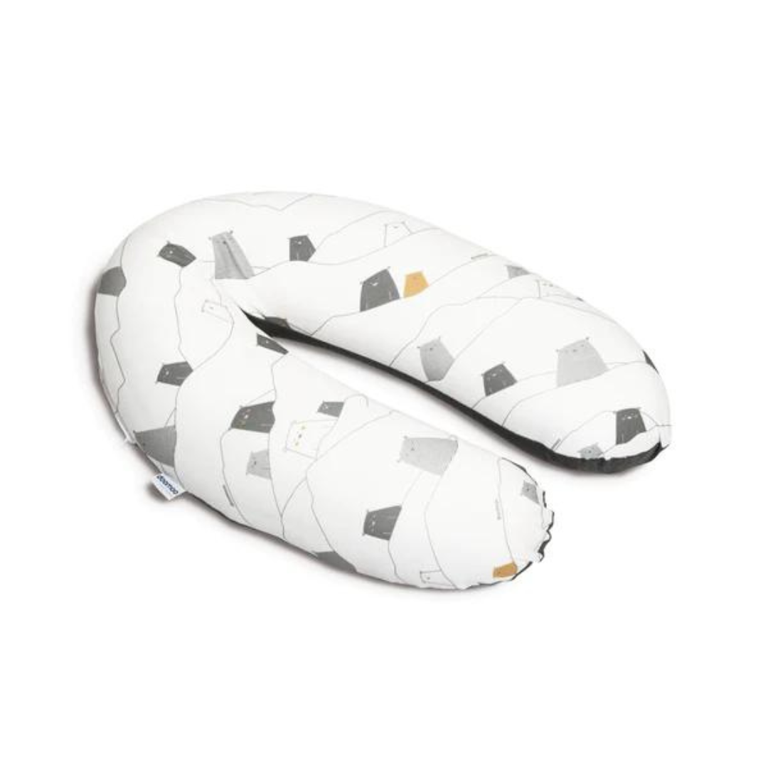 Doomoo perna pentru alaptat mare 3in1 Buddy Bear Grey Imagine principală a produsului