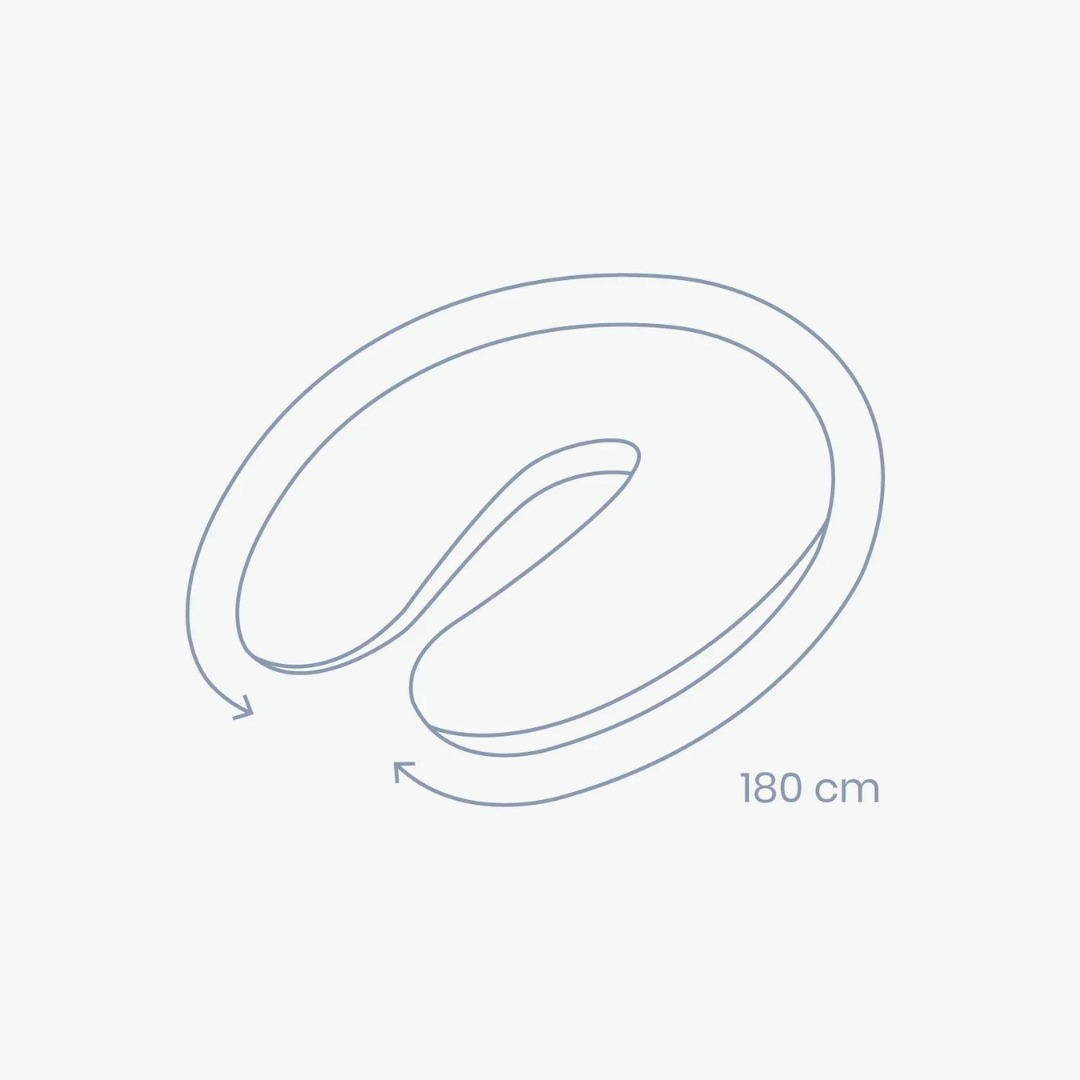 Doomoo perna pentru alaptat mare 3in1 Buddy Leaves Aqua Green