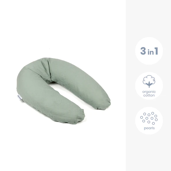 Doomoo perna pentru alaptat mare 3in1 Comfy Big Tetra Green